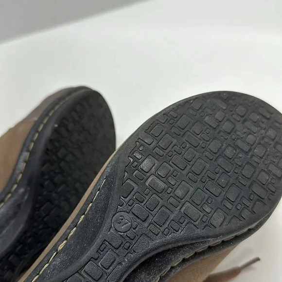 Dansko Lace Up Leather Clogs Shoes Brown Tan Size 37 6.5 - 7 - Picture 11 of 14